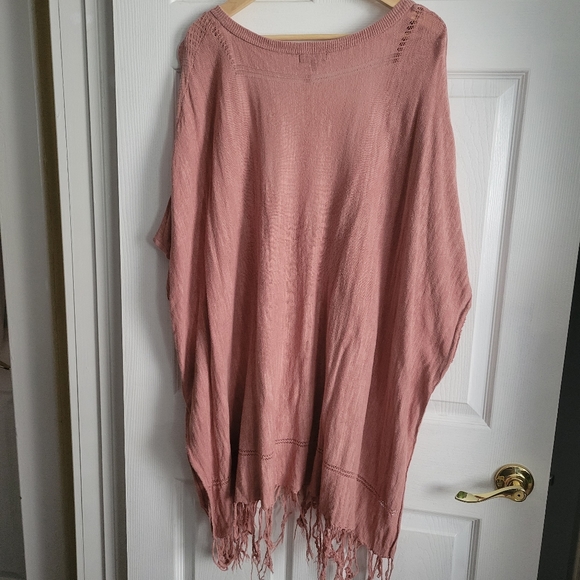 Boho Poncho Style Knitted Top with Tassels - Picture 11 of 11